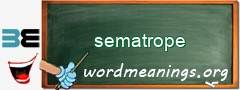 WordMeaning blackboard for sematrope